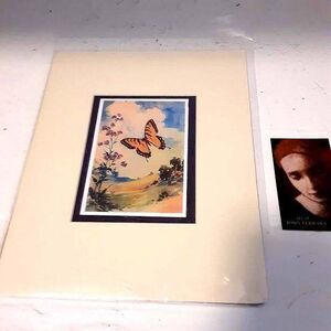 John Ferrara limited edition print matted graphic 4"X5" Butterflies